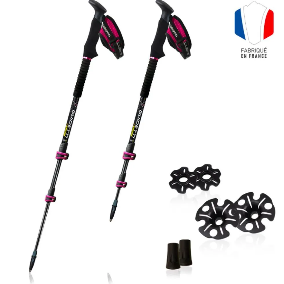 Bastoncini Guidetti B Light Women Carbone/Alu 125 cm Noir Rose