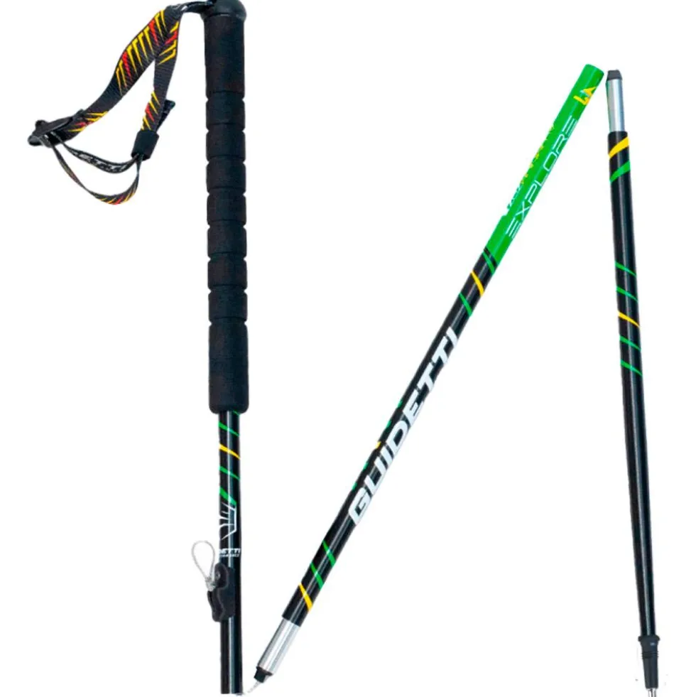 Bastoncini Guidetti Explore Aero Alu Noir Vert
