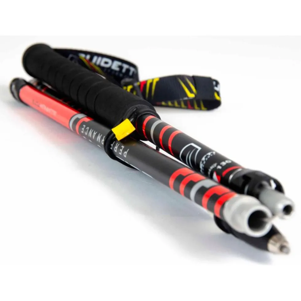 Bastoncini Guidetti Flashlock Silver Aéro Alu Noir Rouge