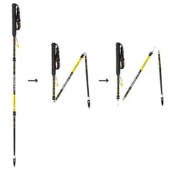 Bastoncini Guidetti Flashlock Platinium Aero Carbone Perf Noir Jaune