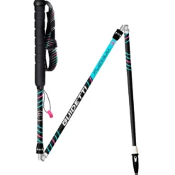 Bastoncini Guidetti Flashlock Platinium Aero Carbone Pulse Noir Turquoise