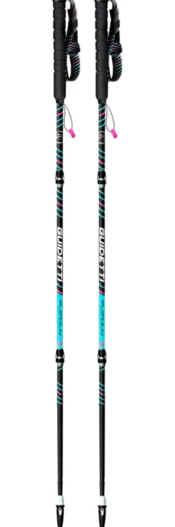Bastoncini Guidetti Flashlock Platinium Aero Carbone Pulse Noir Turquoise