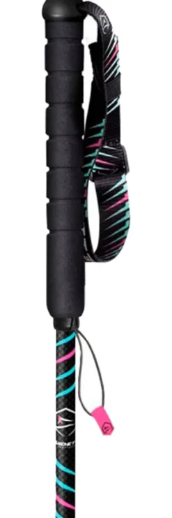 Bastoncini Guidetti Flashlock Platinium Aero Carbone Pulse Noir Turquoise