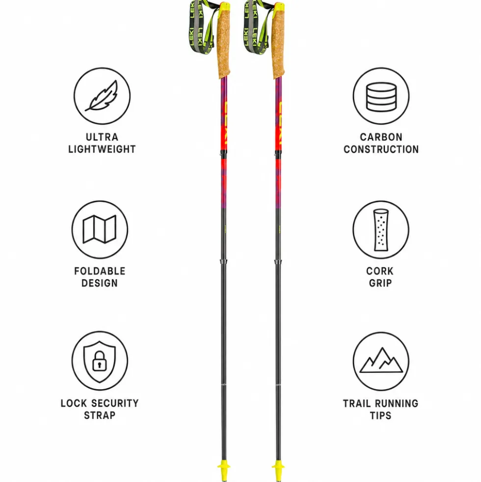 Bastoncini Leki Neotrail Pro Fx.One Superlite Bright Red Violet Neon Yellow