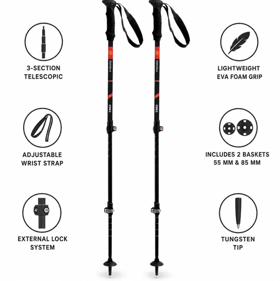 Bastoncini TSL Country Alu 3 Light 63-135cm Pyrénées