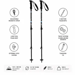Bastoncini TSL Country Alu 3 Light 63-135cm Pays Du Mont-Blanc