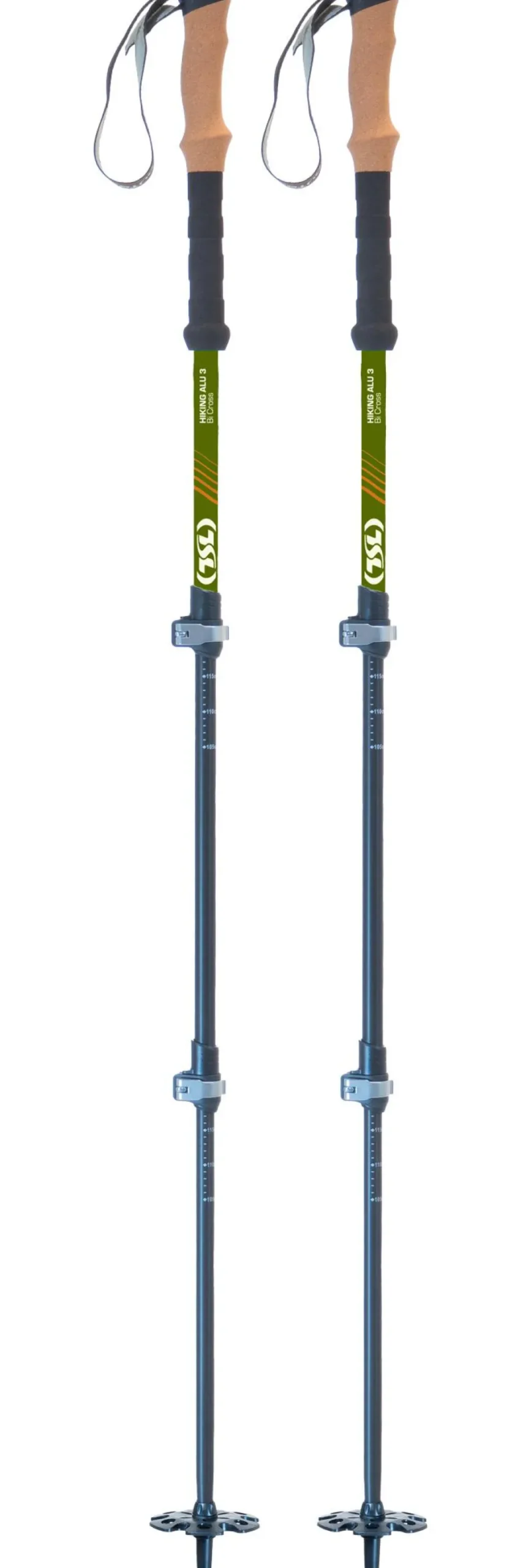 Bastoncini TSL Hiking Alu 3 Bi-Cross Twist Black Green