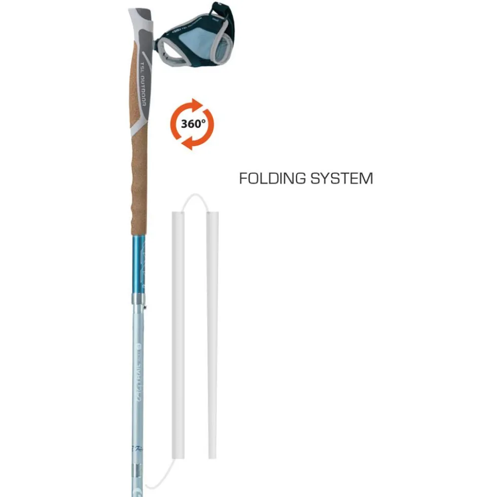 Bastoncini TSL Trail Alu 4 Cork Cross Short Azur