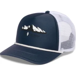 Berretto Black Diamond Flat Bill Trucker Hat Charcoal White Mountainscape