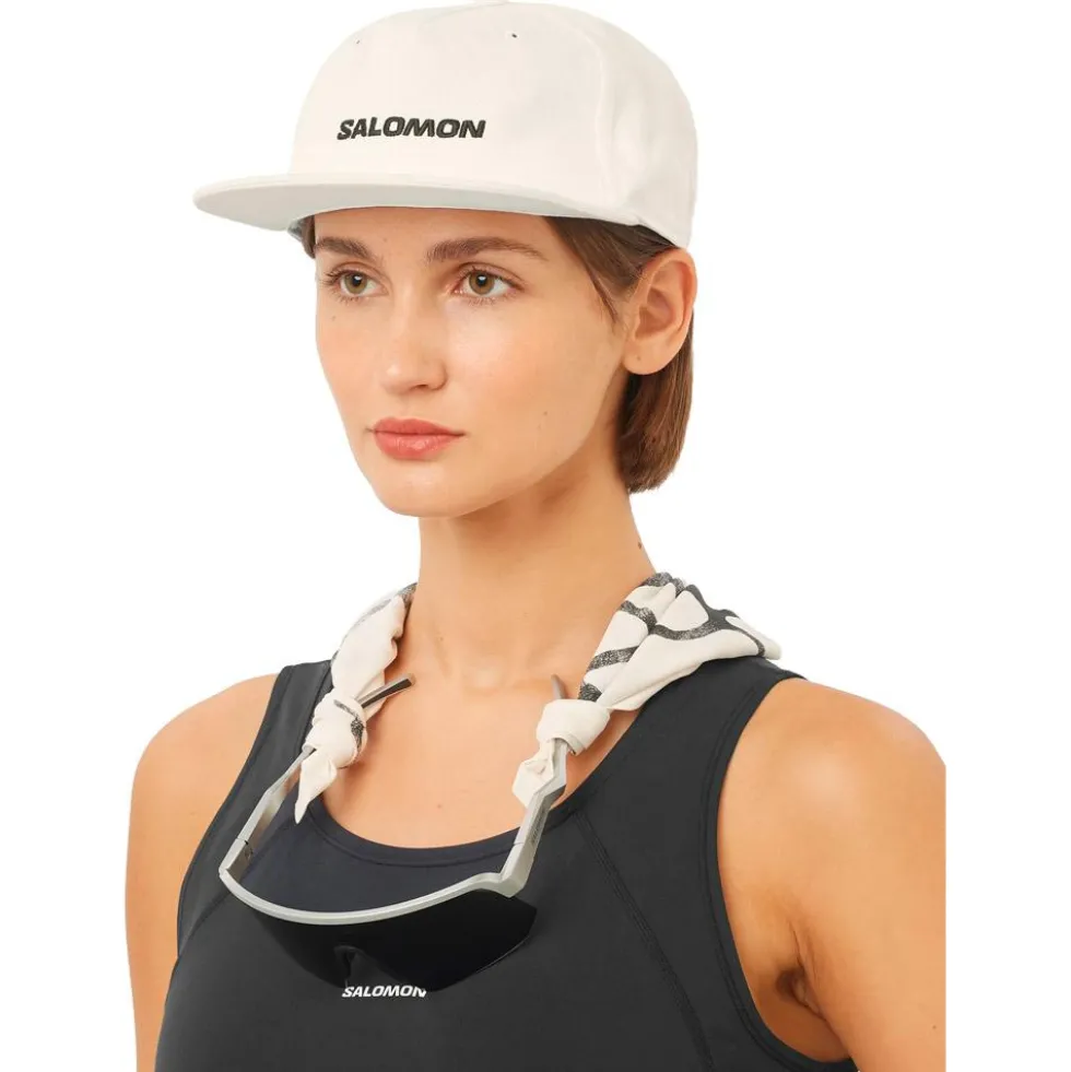 Berretto Salomon Logo Flat Cap Whisper White