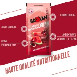 Bevi Baouw Boisson Isotonique Bio Sachet 45 g. Pastèque Grenade