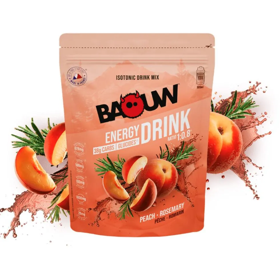 Bevi Baouw Énergétique Isotonique Bio 585 g. Pêche Romarin