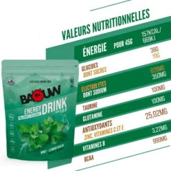 Bevi Baouw Énergétique Isotonique Bio 585 g. Menthe Mélisse