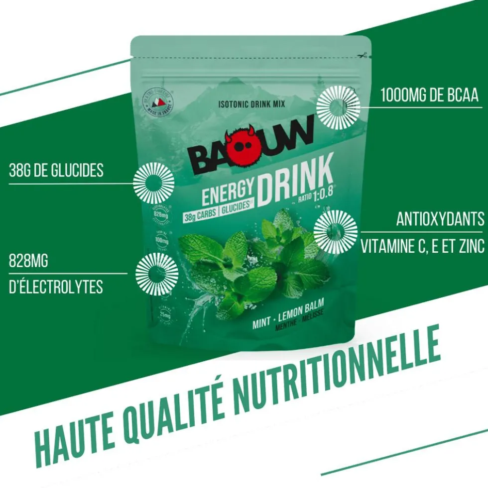 Bevi Baouw Énergétique Isotonique Bio 585 g. Menthe Mélisse