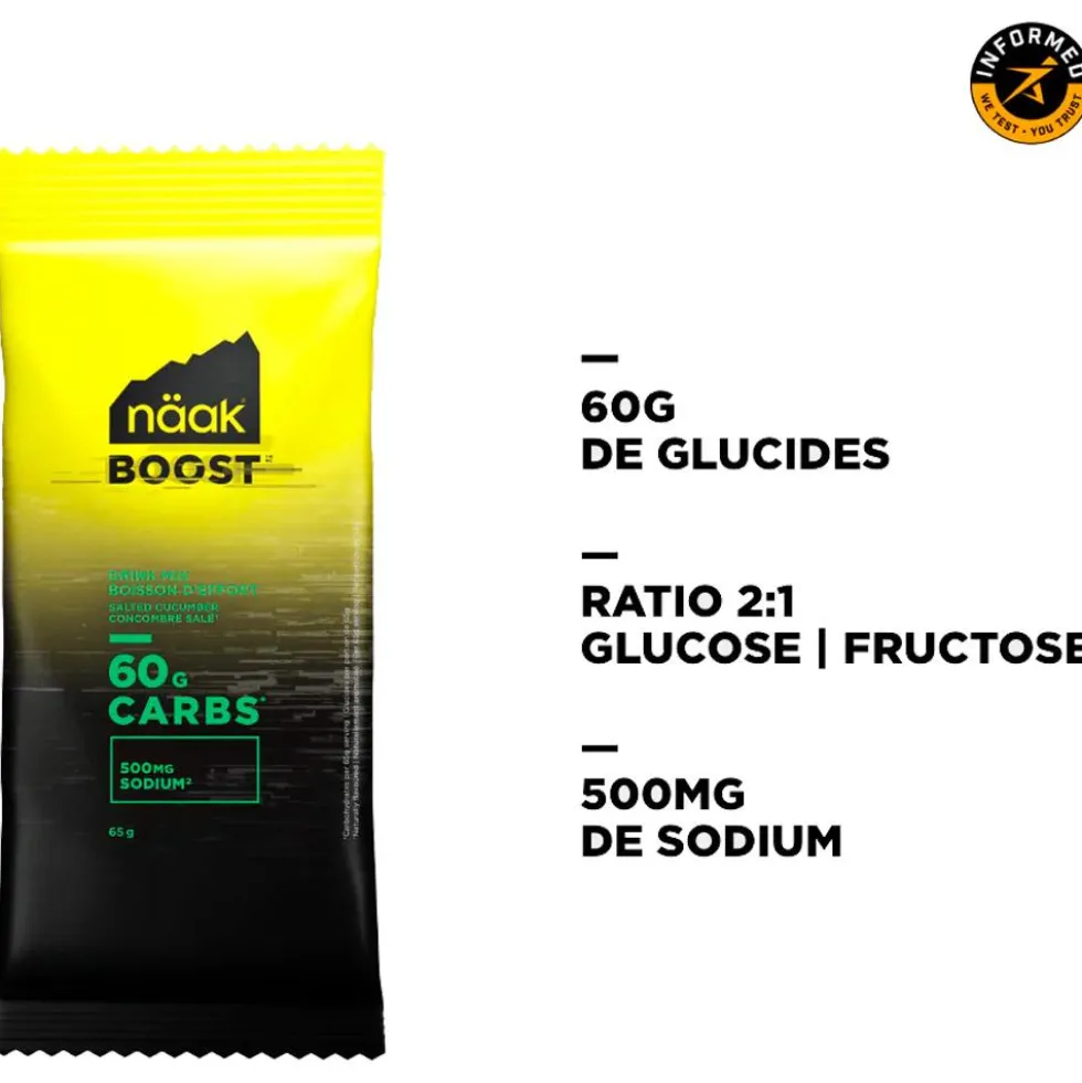 Bevi Naak Boost Energy Drink Mix 65 g. Concombre Salé