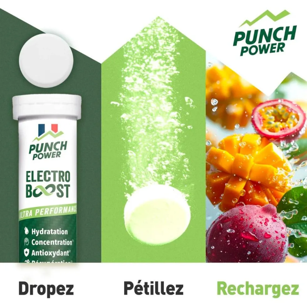 Bevi Punch Power Electroboost - Tube 20 Comprimés Mangue Passion