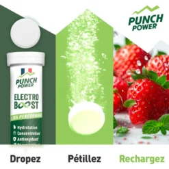 Bevi Punch Power Electroboost - Tube 20 Comprimés Fraise