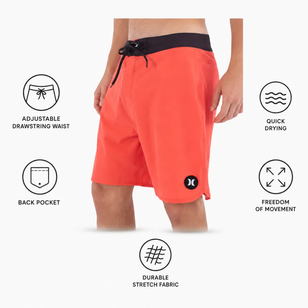 Boardshort Hurley Phantom O&O Solid 18' Aloha Red