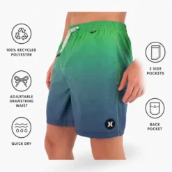 Boardshort Hurley Volley Icon Degradee 17' Black