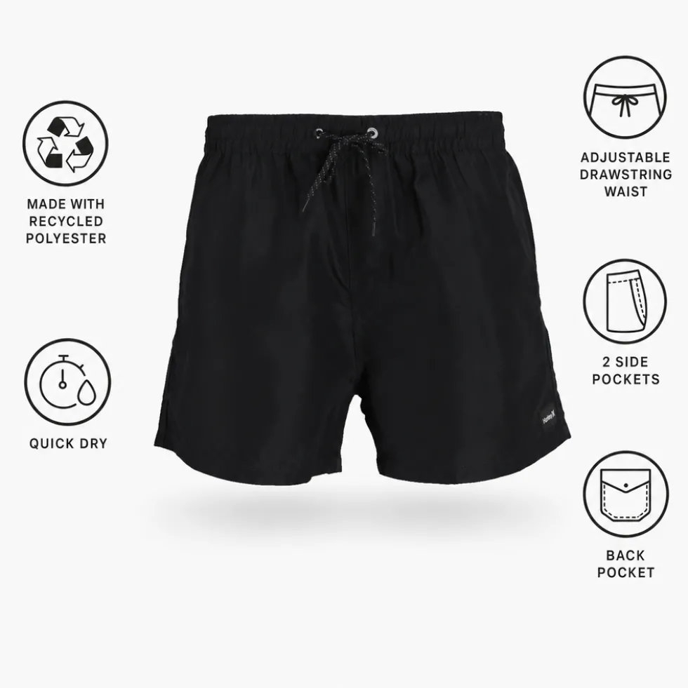 Boardshort Hurley Volley Icon Solid 15' Black