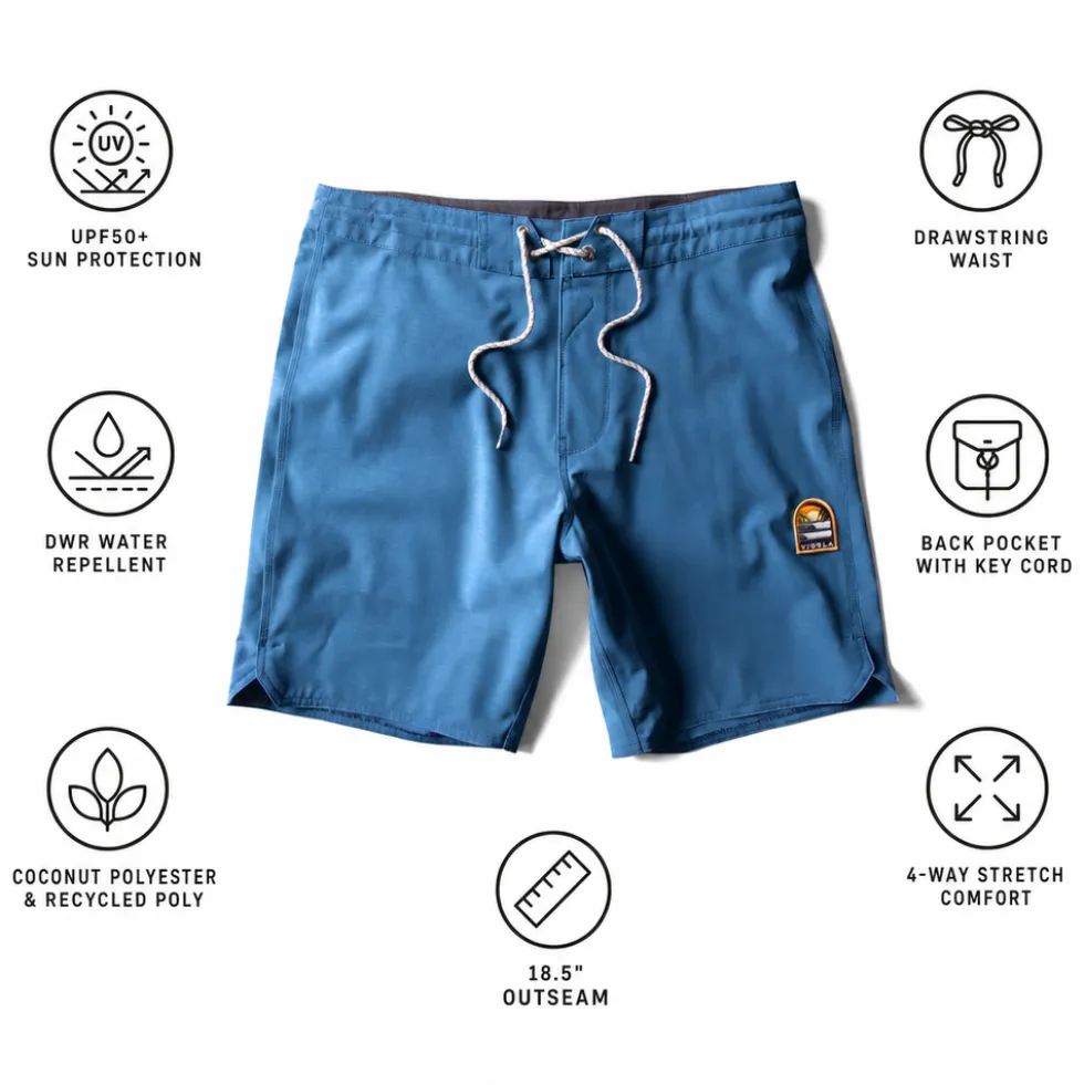 Boardshort Vissla Solid Sets 18.5" Tidal Blue