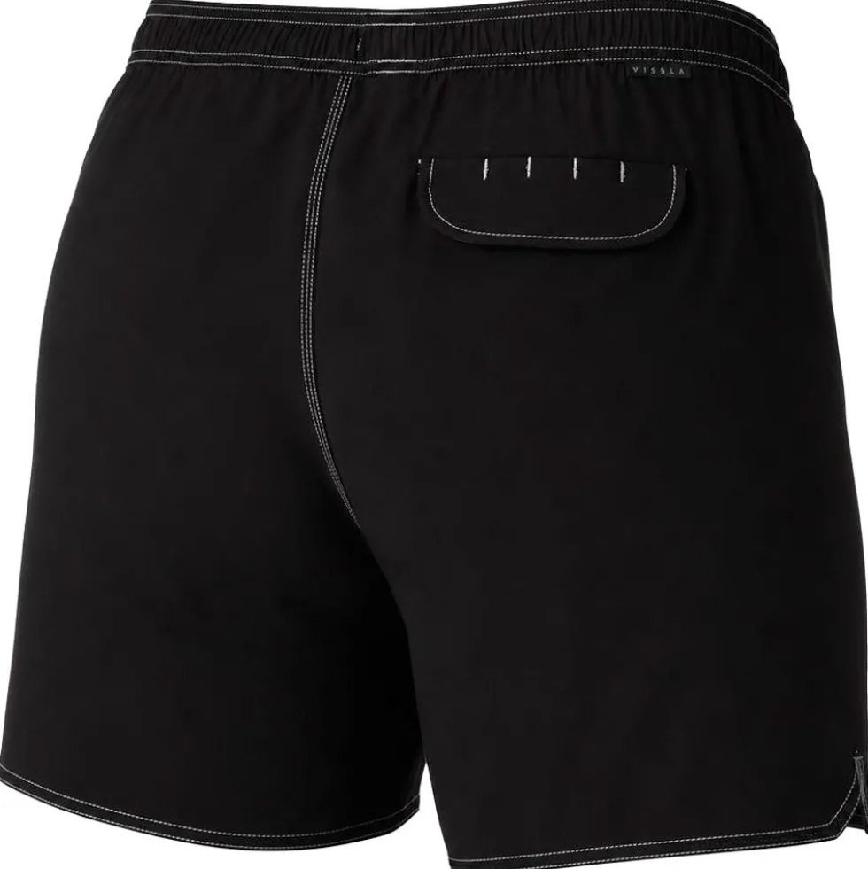 Boardshort Vissla Solid Sets Ecolastic 17.5" Black 2