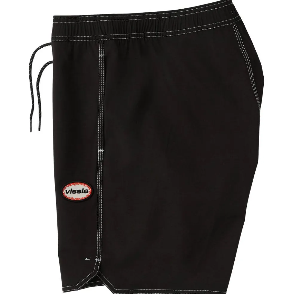 Boardshort Vissla Solid Sets Ecolastic 17.5" Black 2