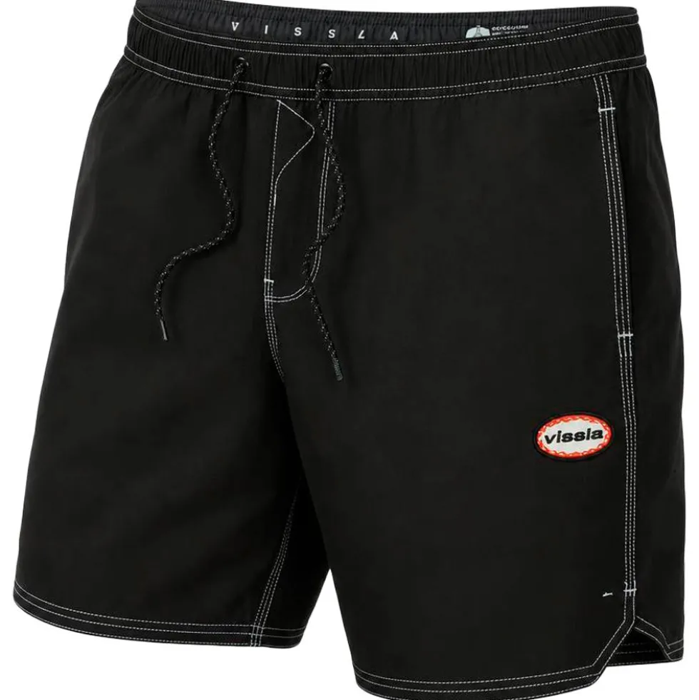 Boardshort Vissla Solid Sets Ecolastic 17.5" Black 2