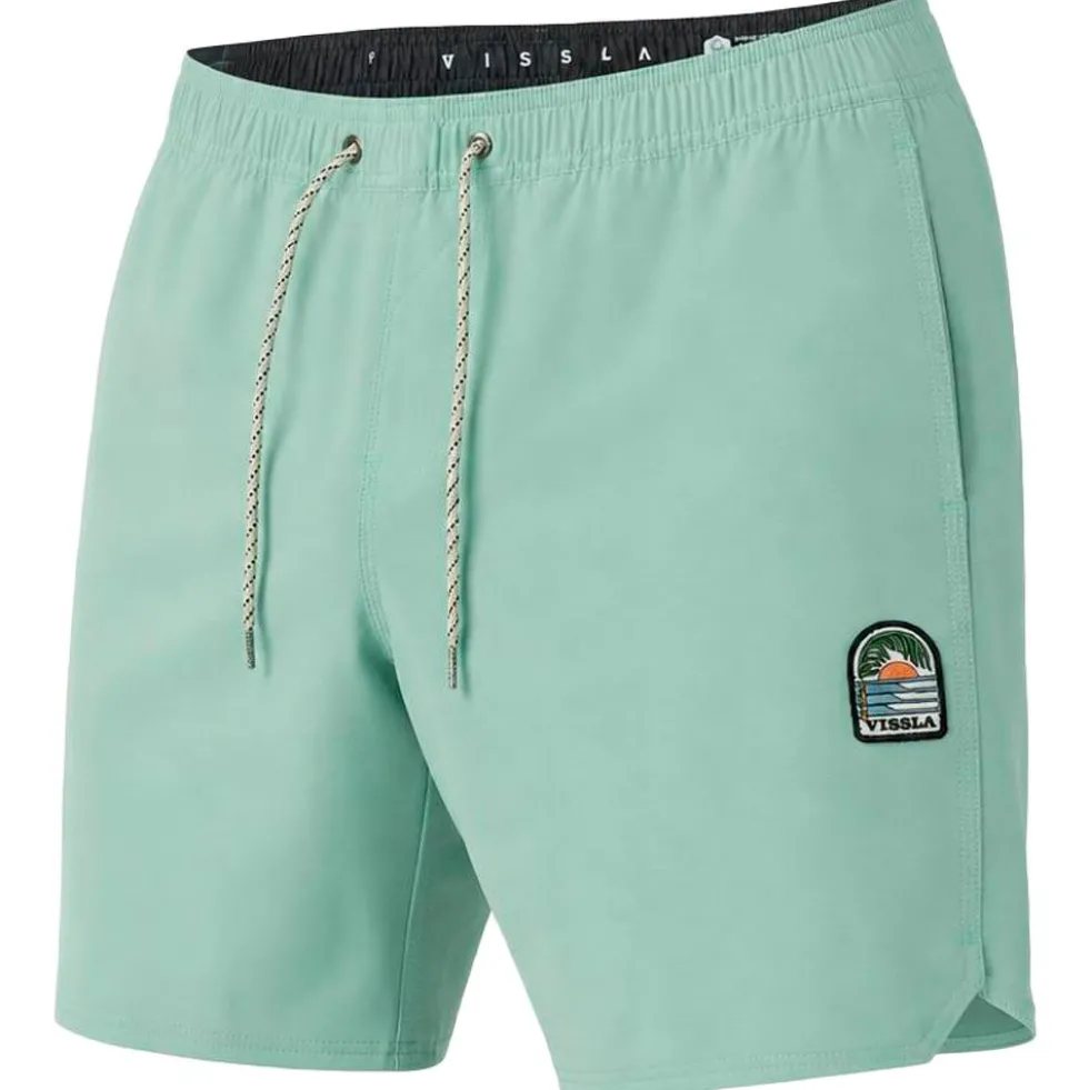 Boardshort Vissla Solid Sets Ecolastic 17.5" Aloe
