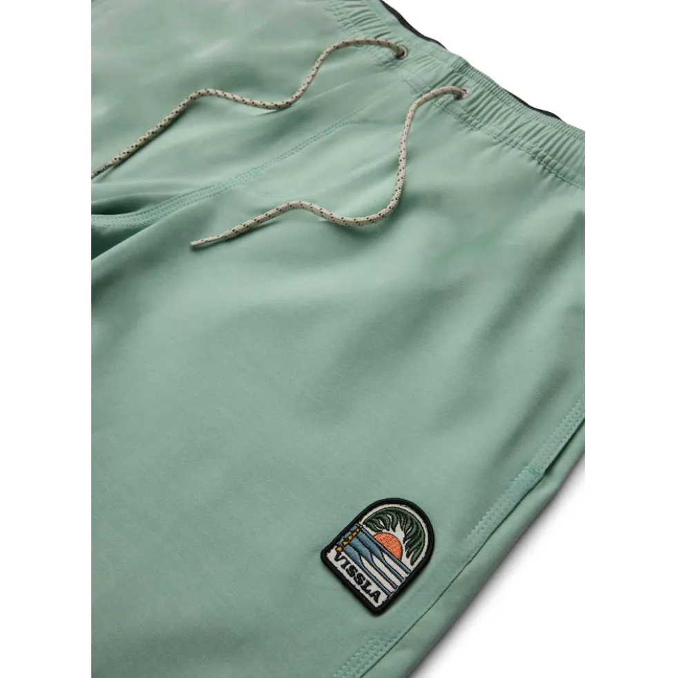 Boardshort Vissla Solid Sets Ecolastic 17.5" Aloe
