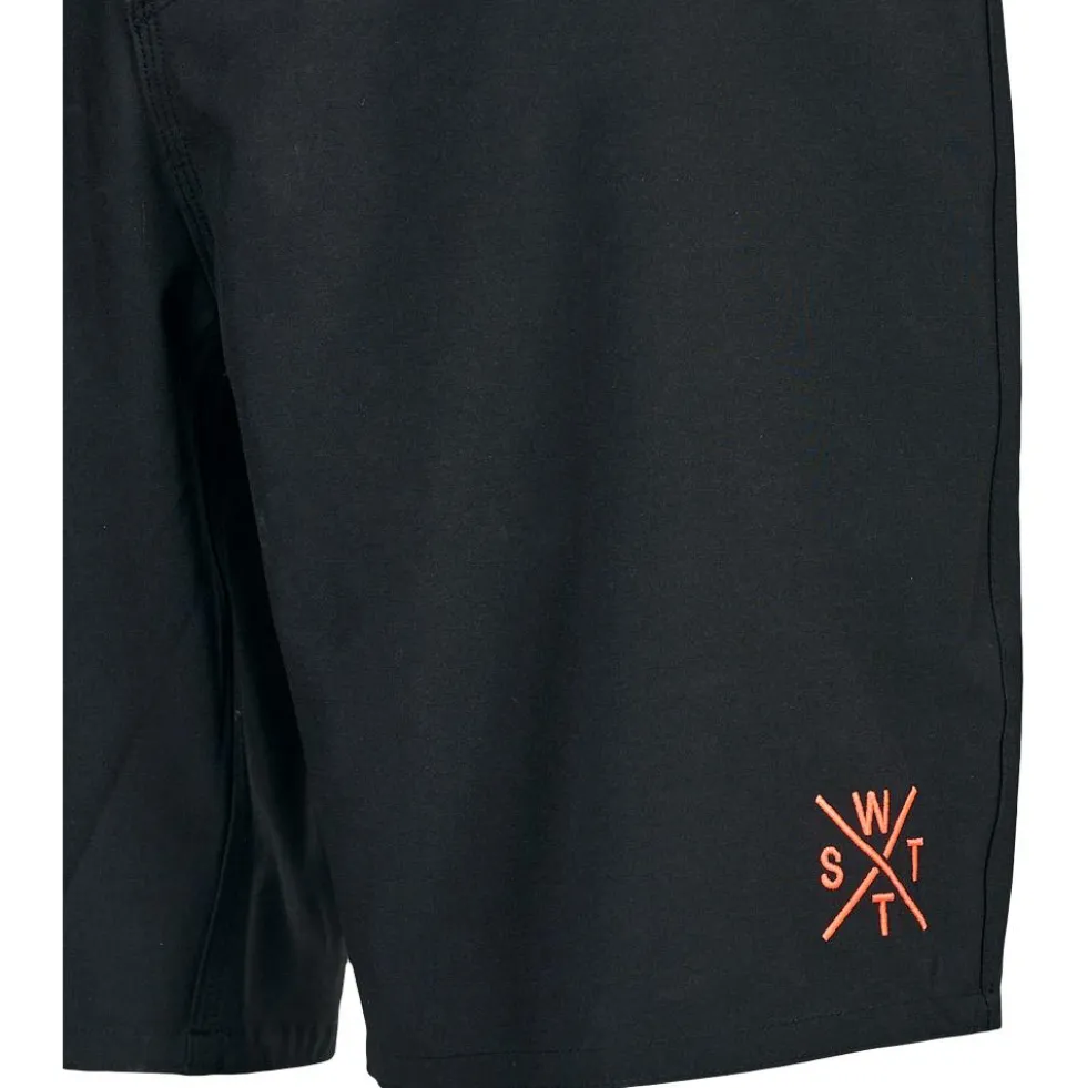 Boardshort Watts Rbondi Black Fluo Orange