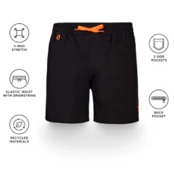 Boardshort Watts Rxmalibu Black Fluo Orange