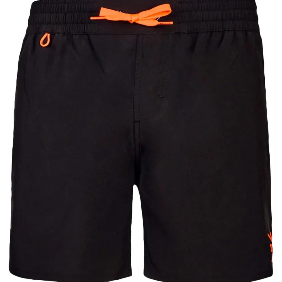 Boardshort Watts Rxmalibu Black Fluo Orange