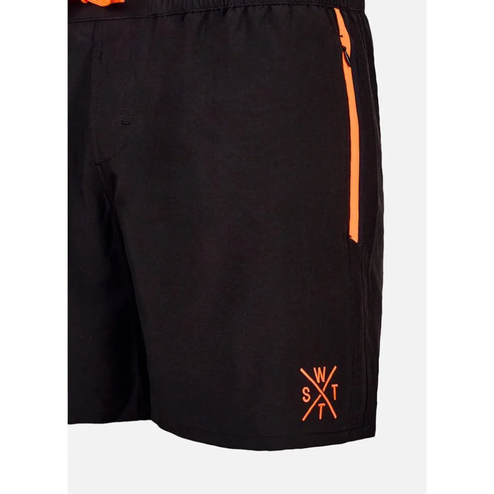 Boardshort Watts Rxmalibu Black Fluo Orange