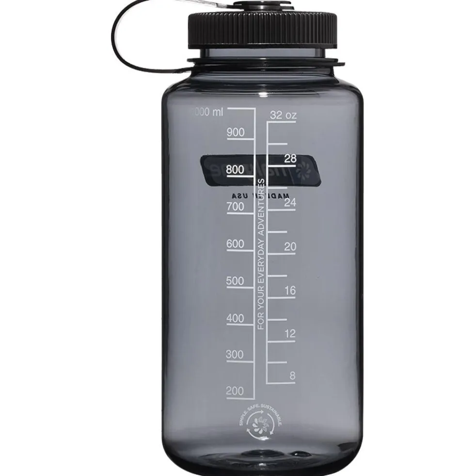 Borracce Nalgene Bouteille Grande Ouverture 1L (32Oz) Gray Black