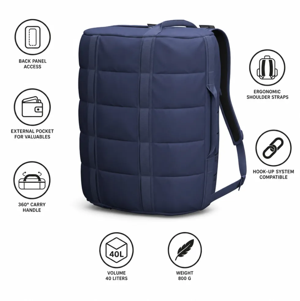 Borsone Db Roamer Duffel 40L Blue Hour