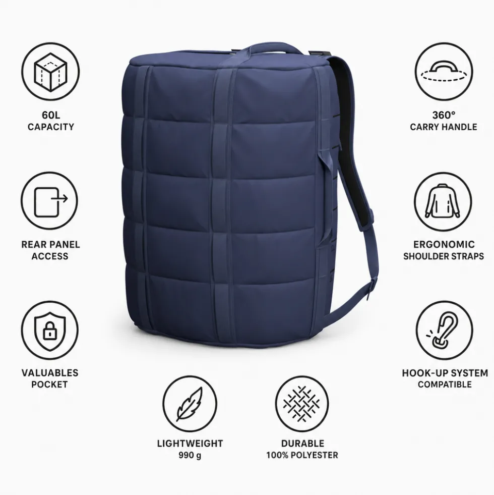 Borsone Db Roamer Duffel 60L Blue Hour
