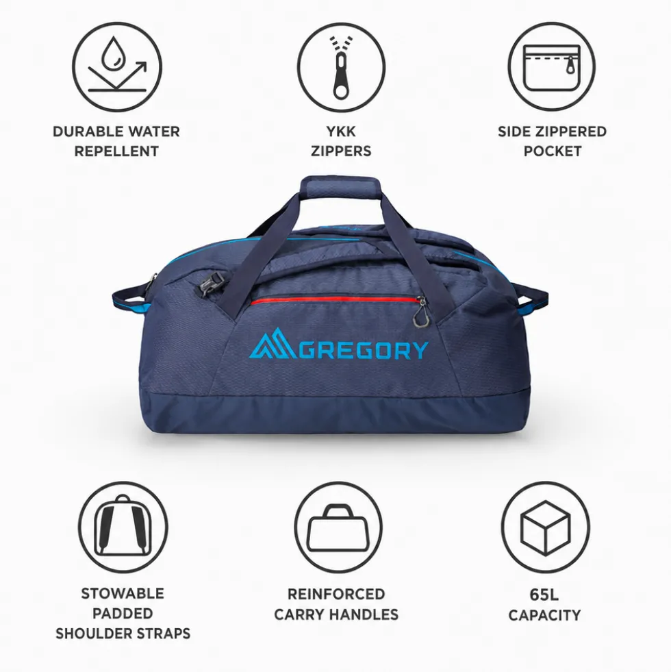 Borsone Gregory Supply 65 Ocean Blue