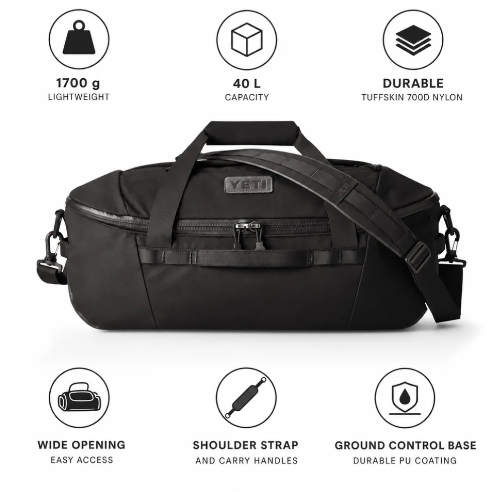 Borsone Yeti Crossroads 40L Black