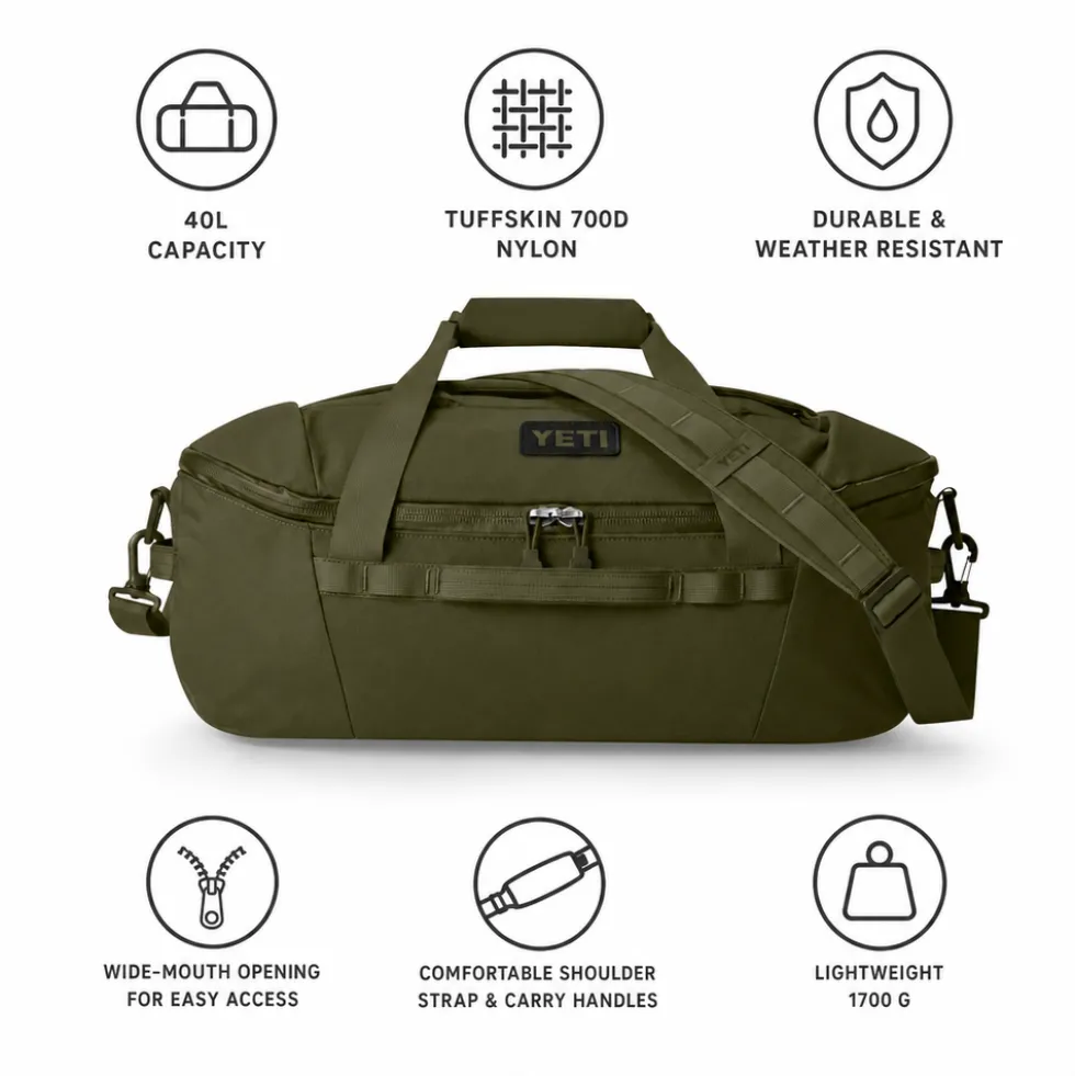 Borsone Yeti Crossroads 40L Olive
