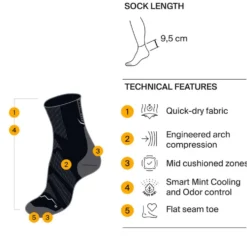 Calze Buff Dryflx Quarter Socks Camelia