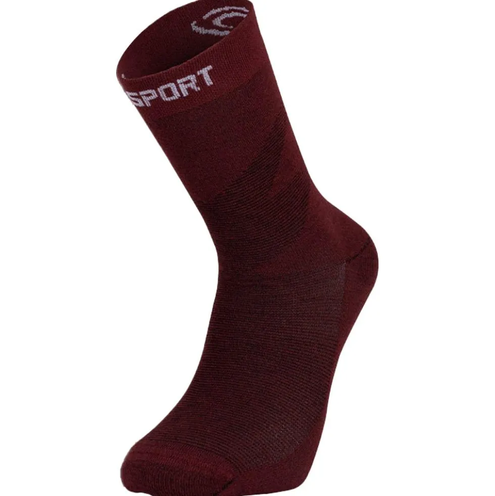 Calze Bv Sport Double Gr Socks High Lyocell Bordeaux