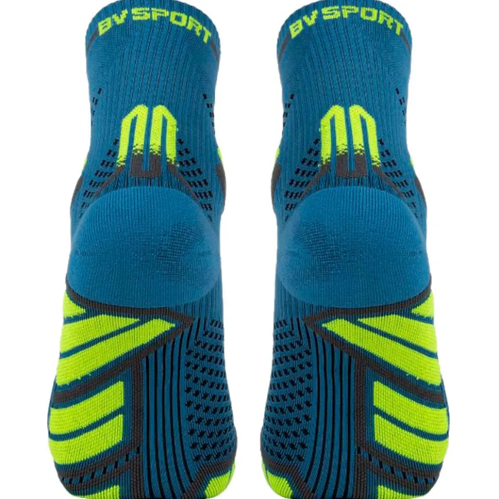 Calze Bv Sport Trail Socks Ultra Mid Bleu Jaune