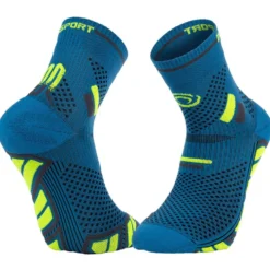 Calze Bv Sport Trail Socks Ultra Mid Bleu Jaune