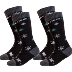 Calze Cairn Duo Pack Spirit Junior Black Snow