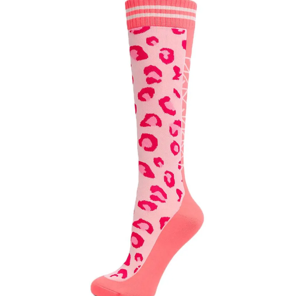 Calze Curlynak Ski Merino Leopard Rose