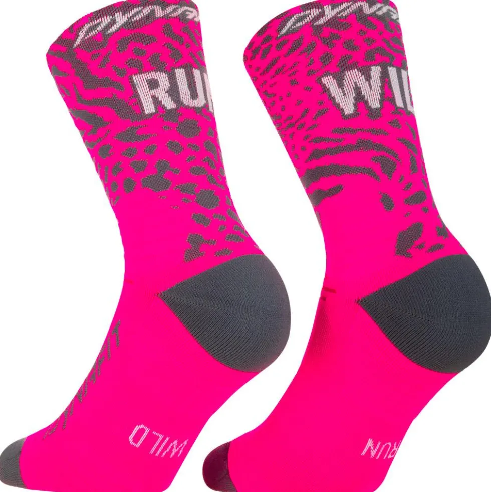 Calze Dynafit Run Wild Crew Socks Pink Glo