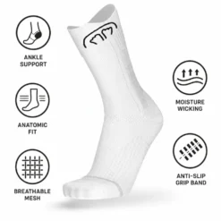 Calze Sidas Run Anatomic Crew Blanc