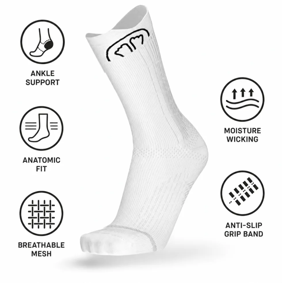 Calze Sidas Run Anatomic Crew Blanc