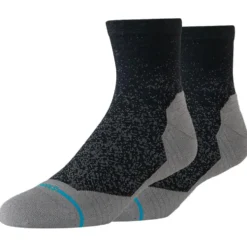 Calze Stance Perf Run Quarter Light Cushion Sock Powder Split Black